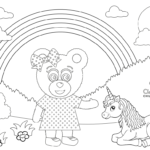 Claire Bear Colouring Pages